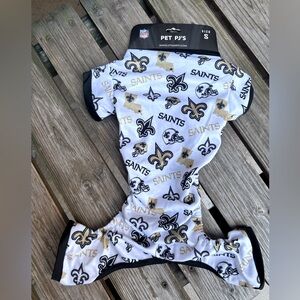 NFL Saints Dog Pajamas - Black, Gold, White